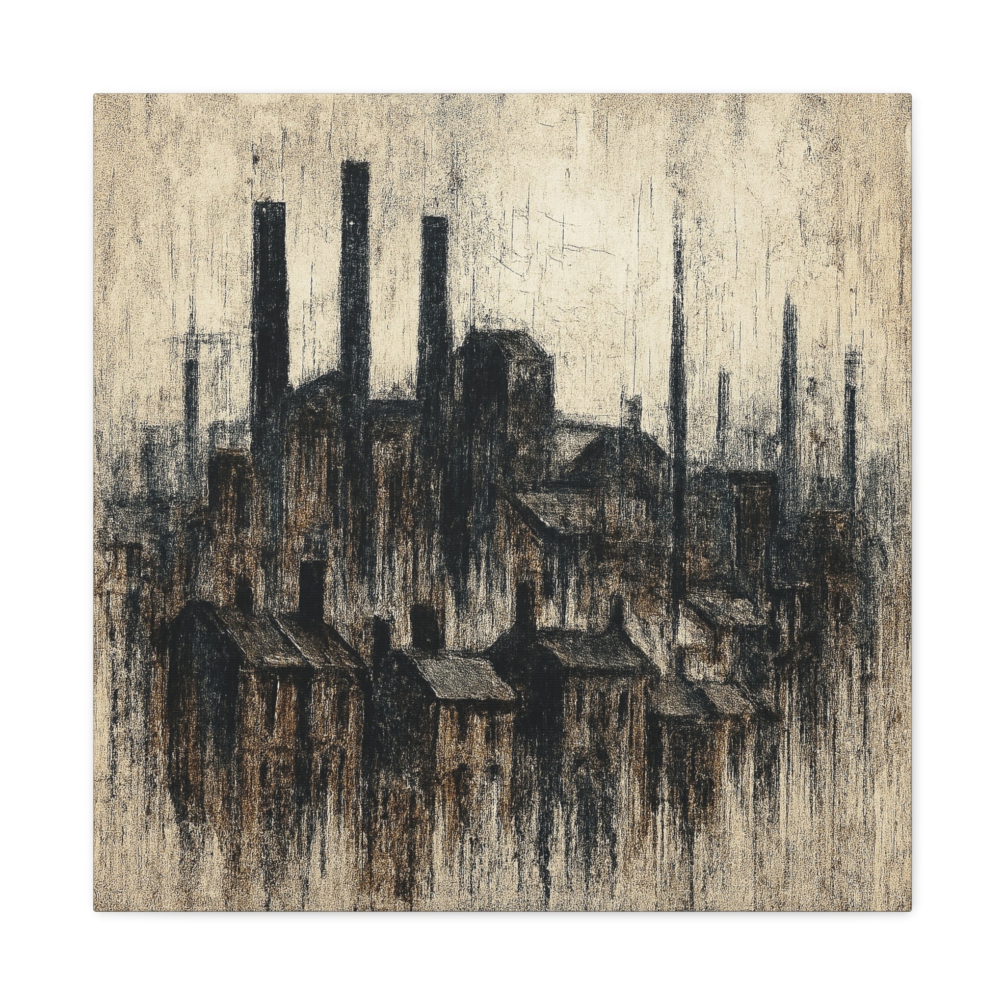 Grim Up North (Black) - Printed Canvas