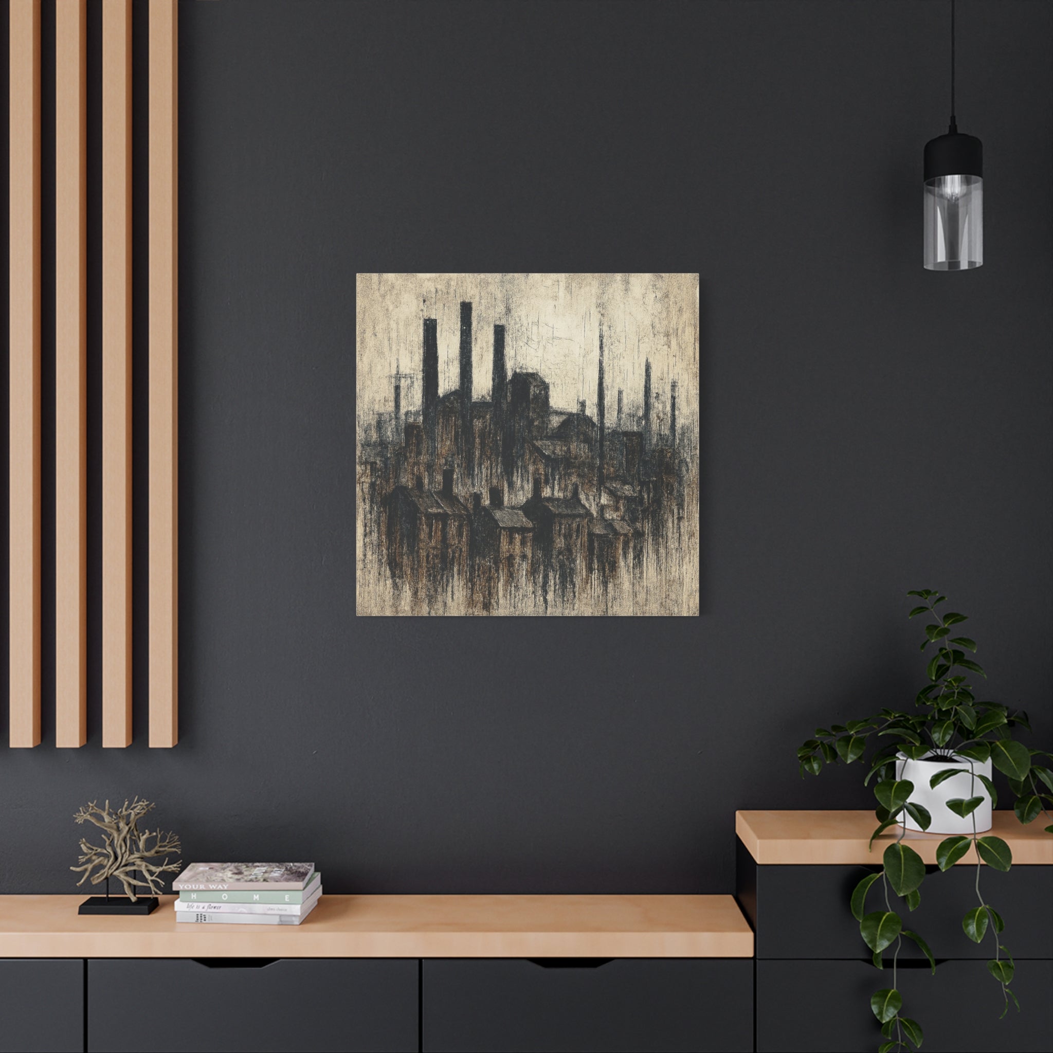Grim Up North (Black) - Printed Canvas