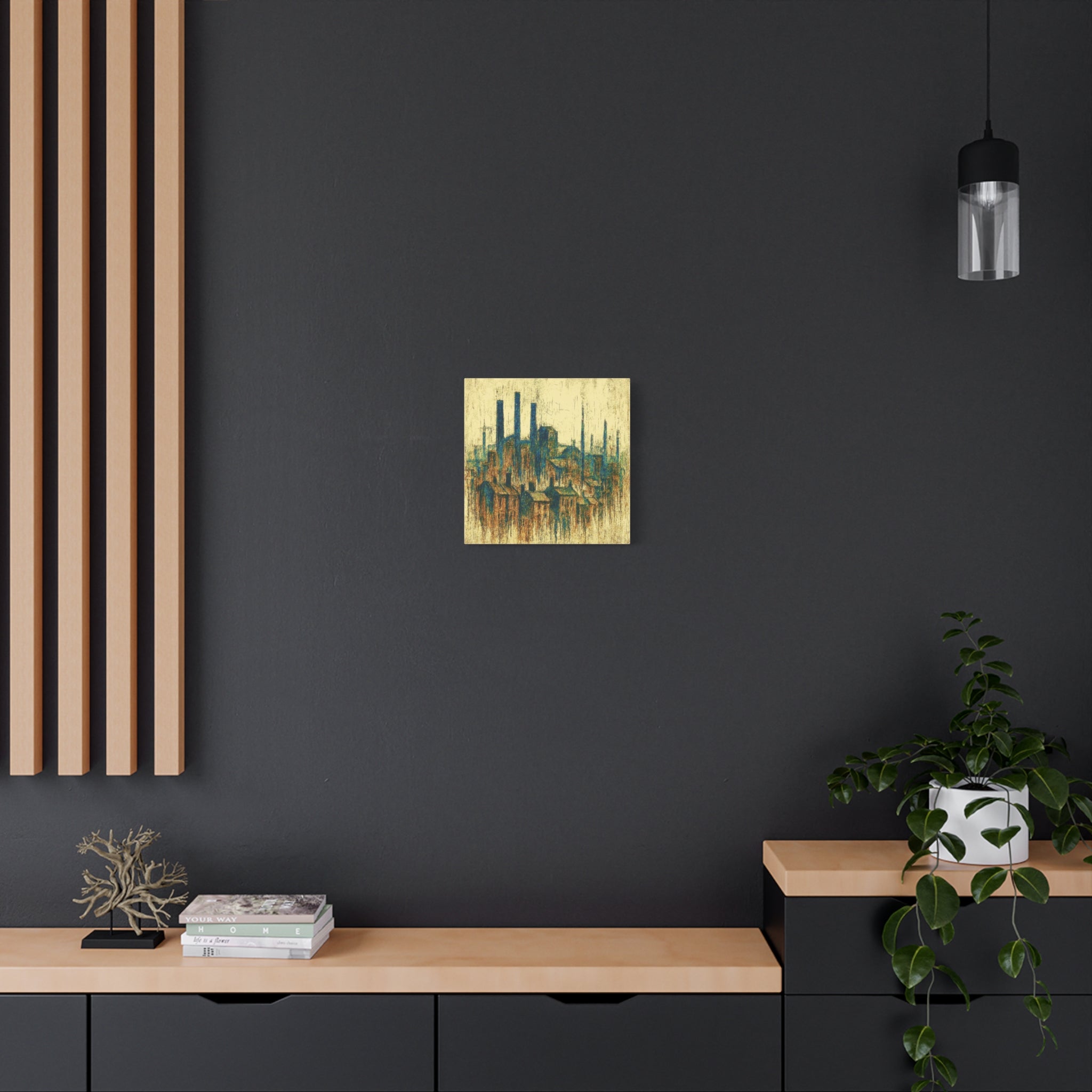 Grim Up North (Gold and Green) - Printed Canvas