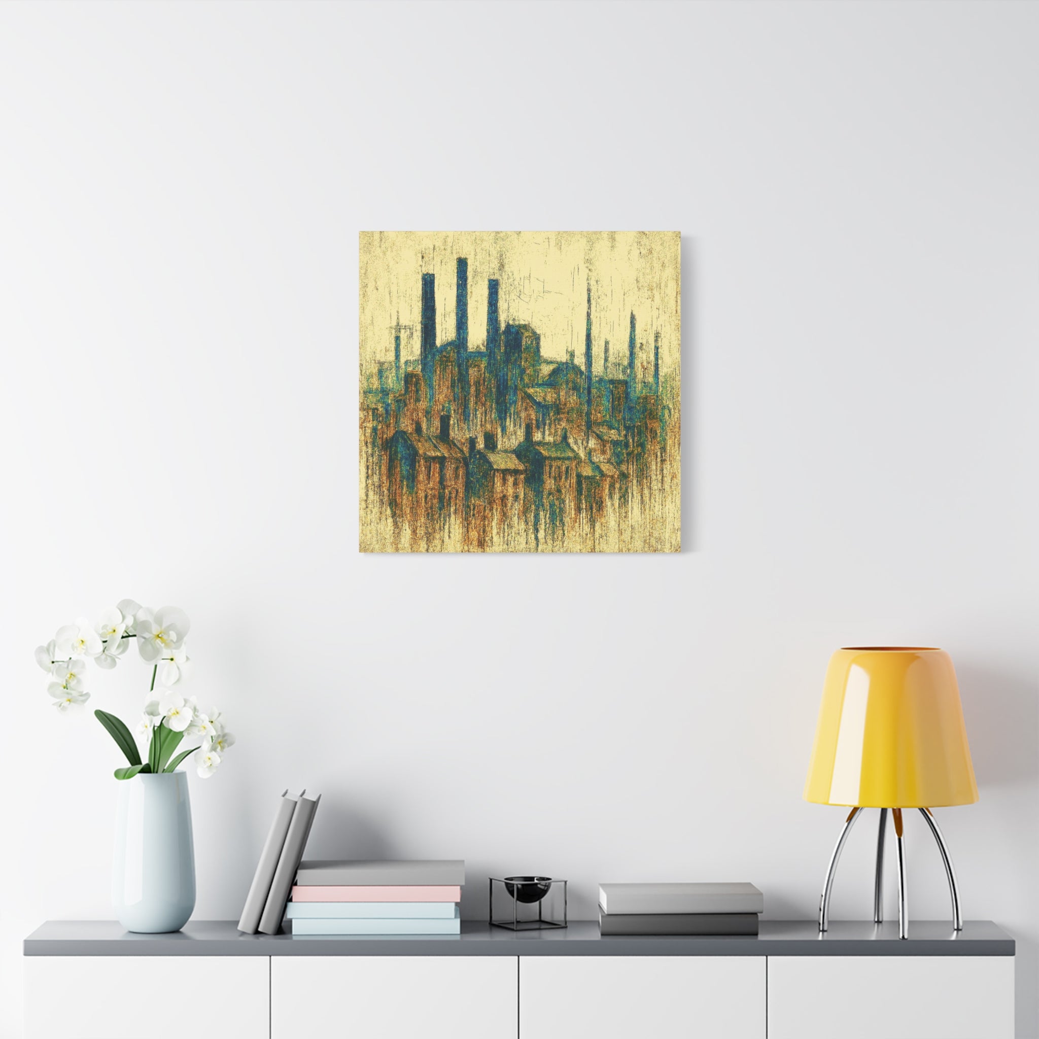 Grim Up North (Gold and Green) - Printed Canvas