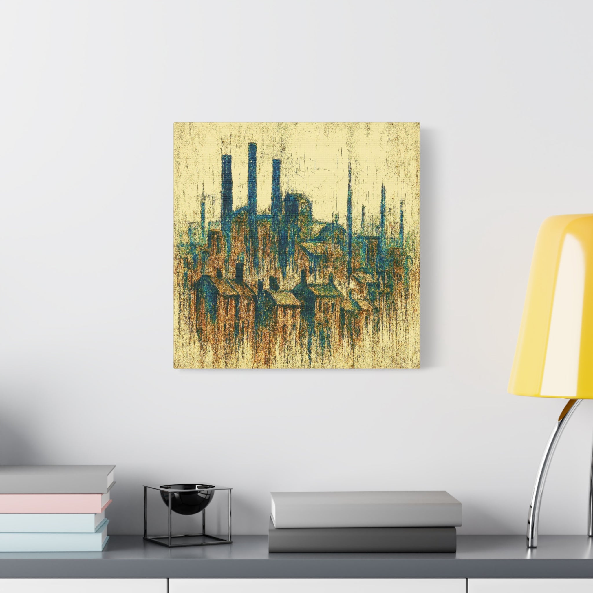 Grim Up North (Gold and Green) - Printed Canvas