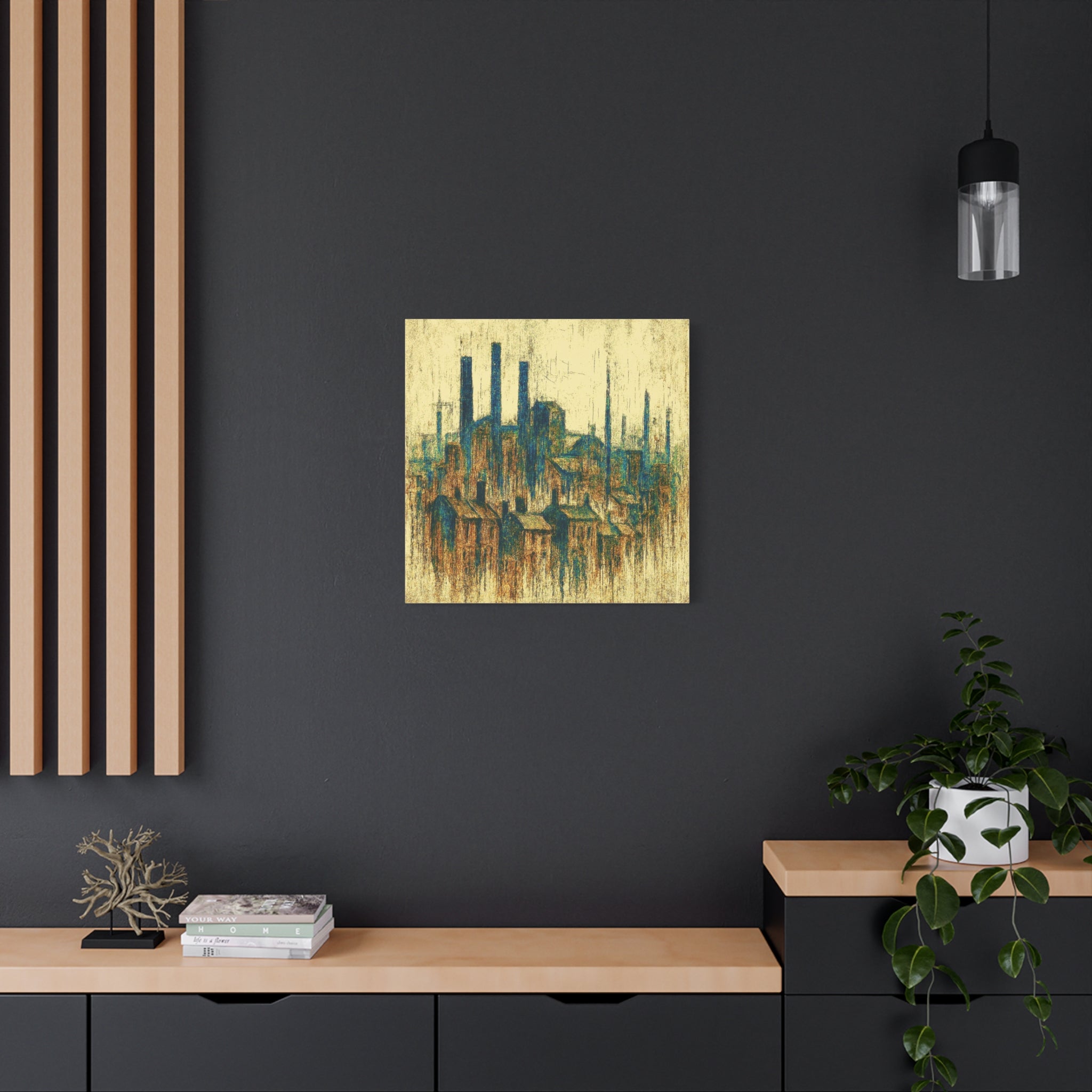 Grim Up North (Gold and Green) - Printed Canvas