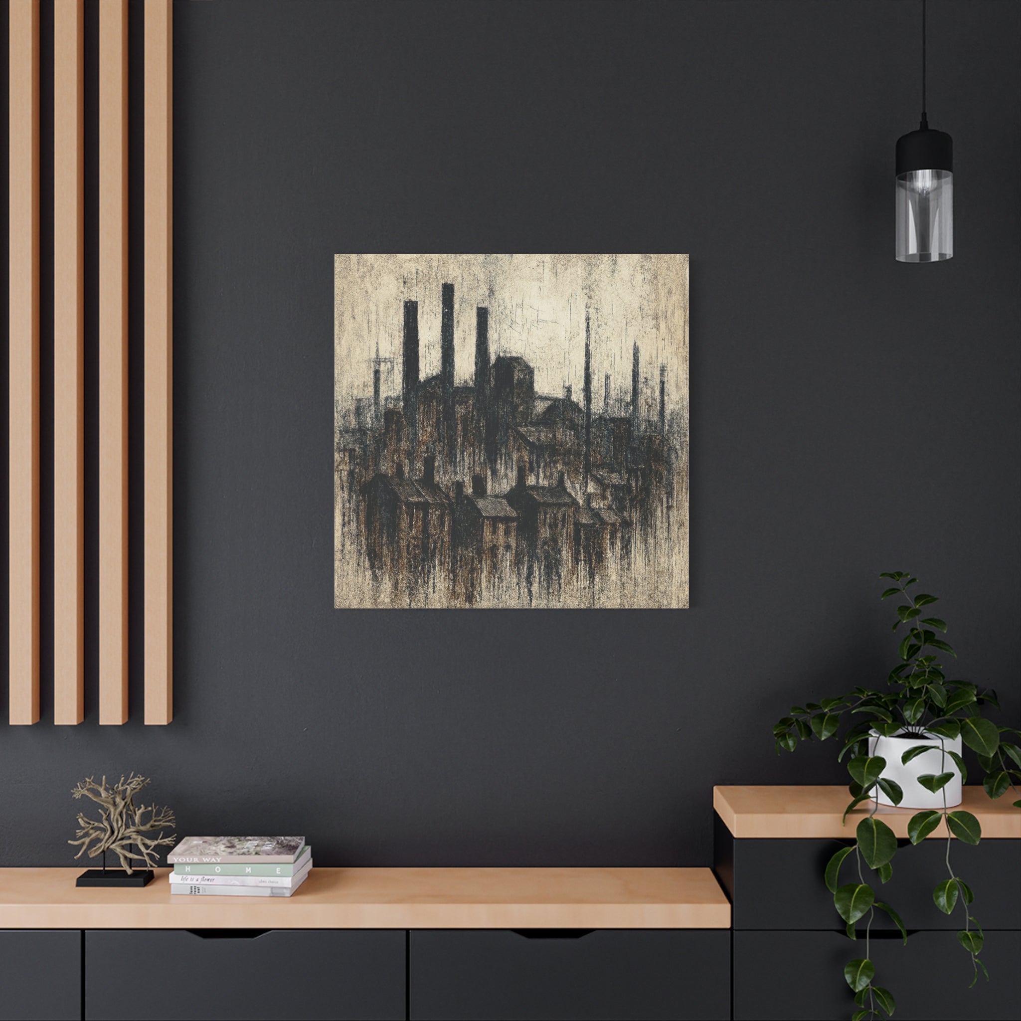 Grim Up North (Black) - Printed Canvas