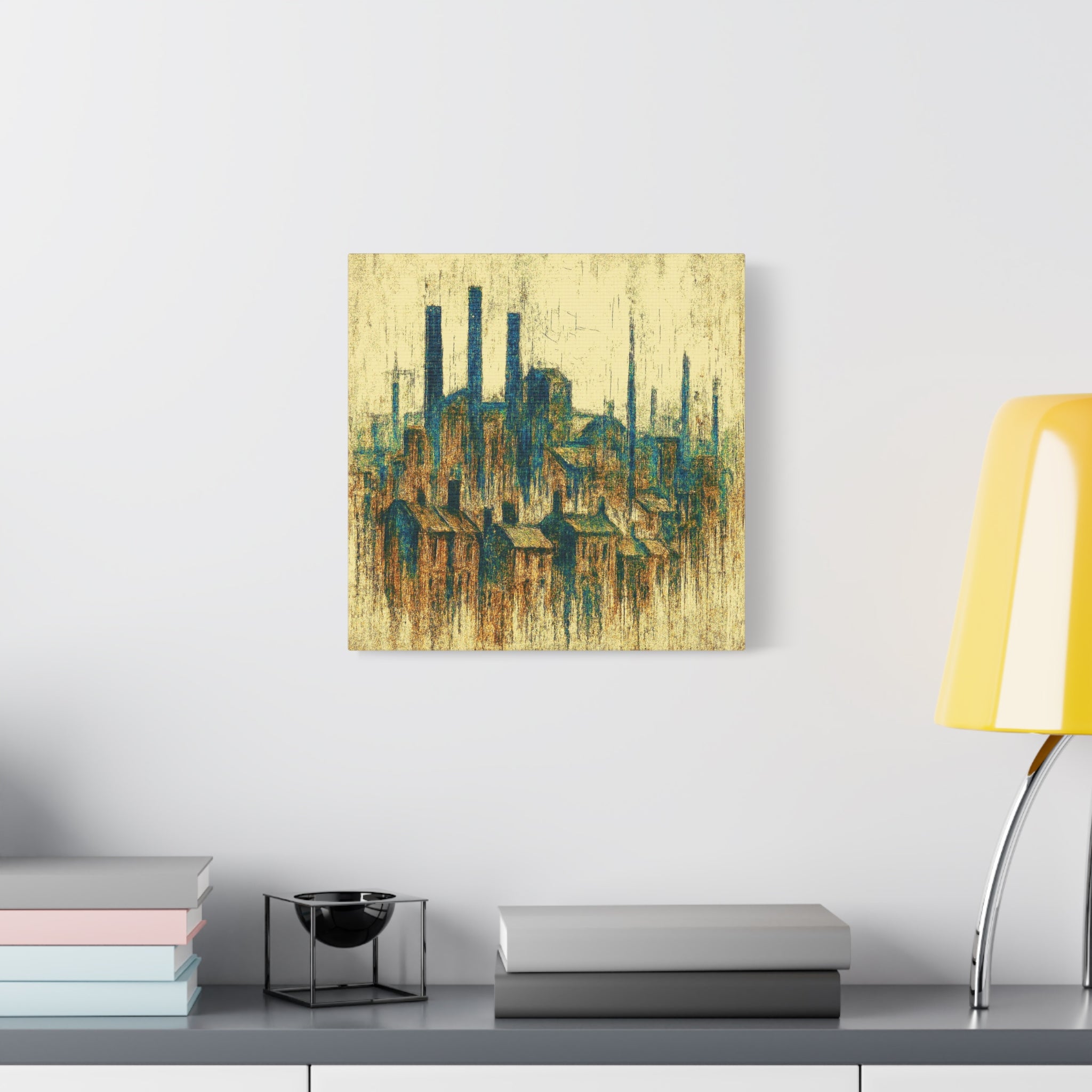 Grim Up North (Gold and Green) - Printed Canvas