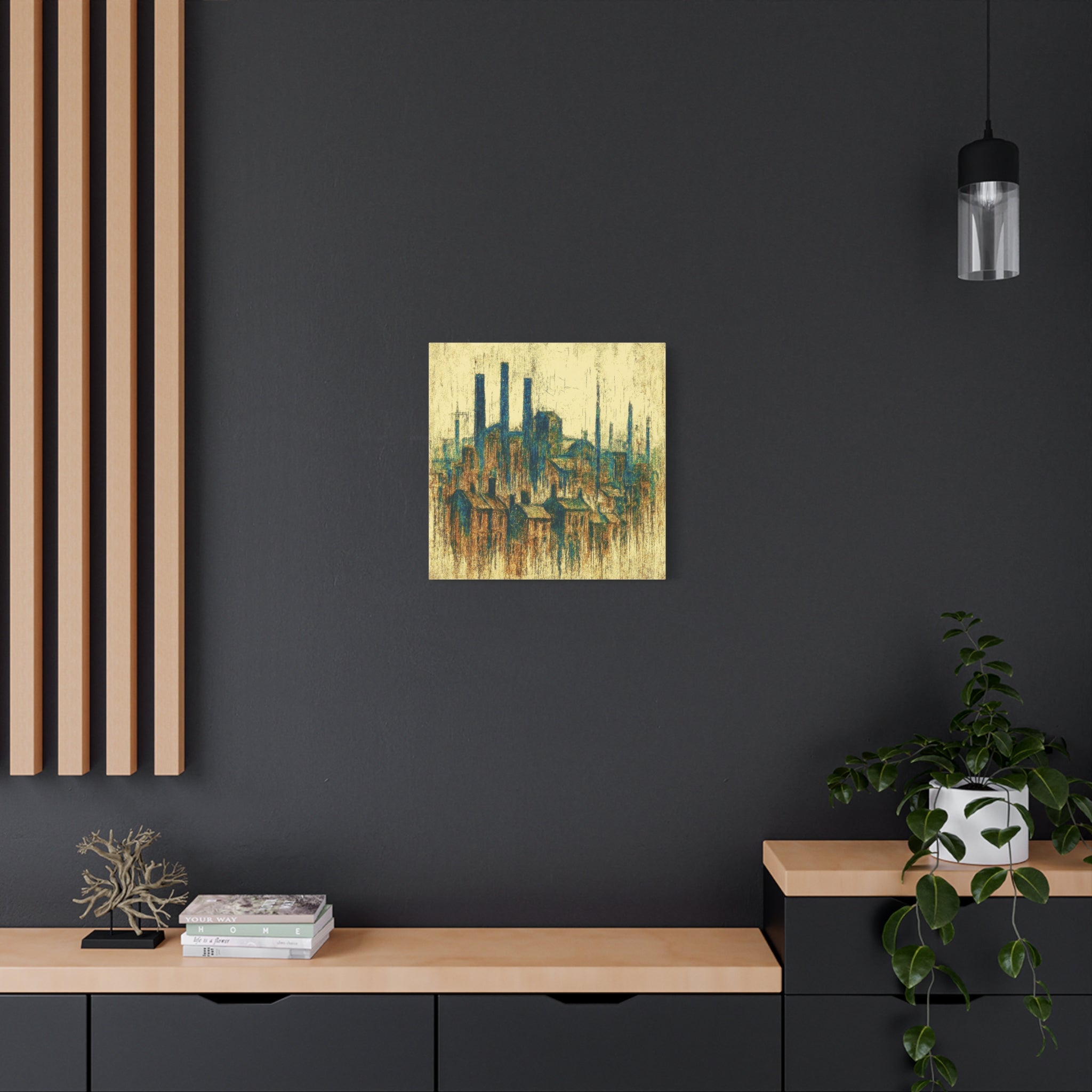 Grim Up North (Gold and Green) - Printed Canvas