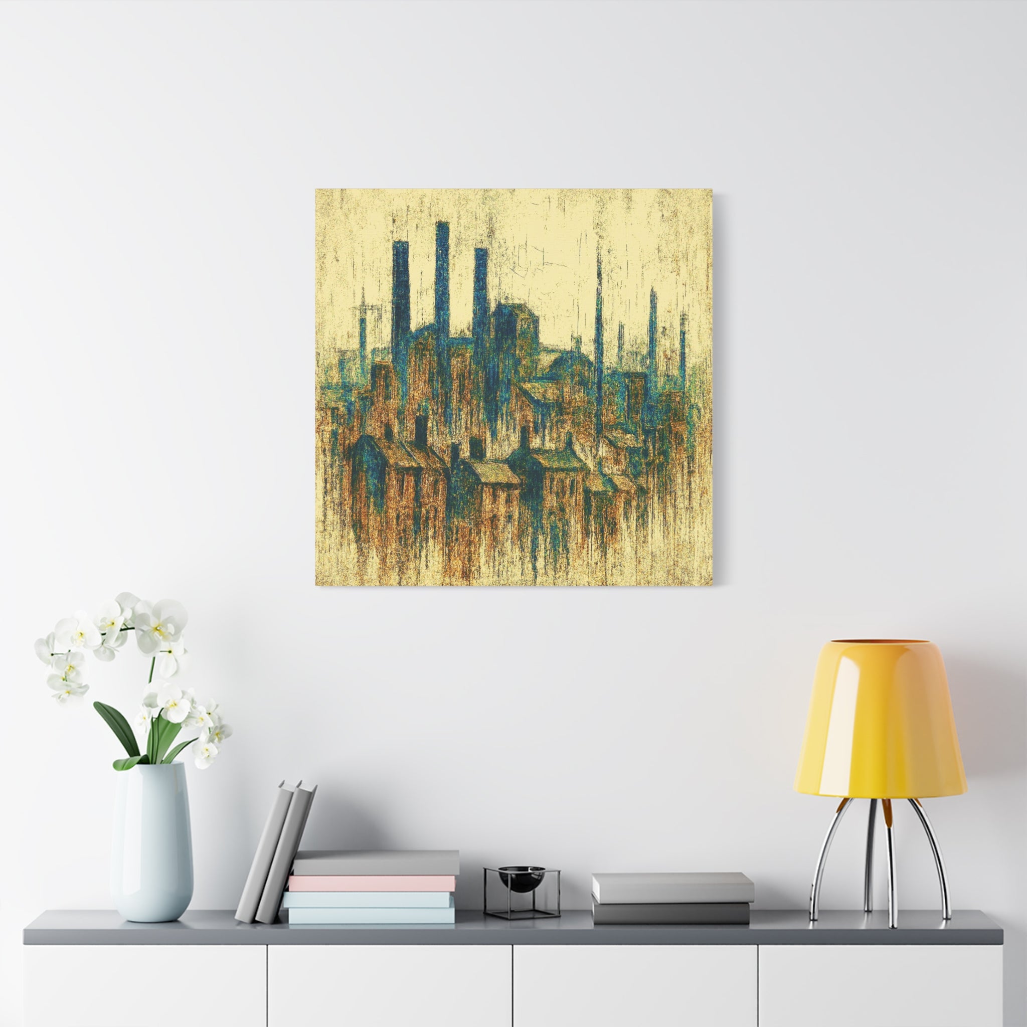 Grim Up North (Gold and Green) - Printed Canvas