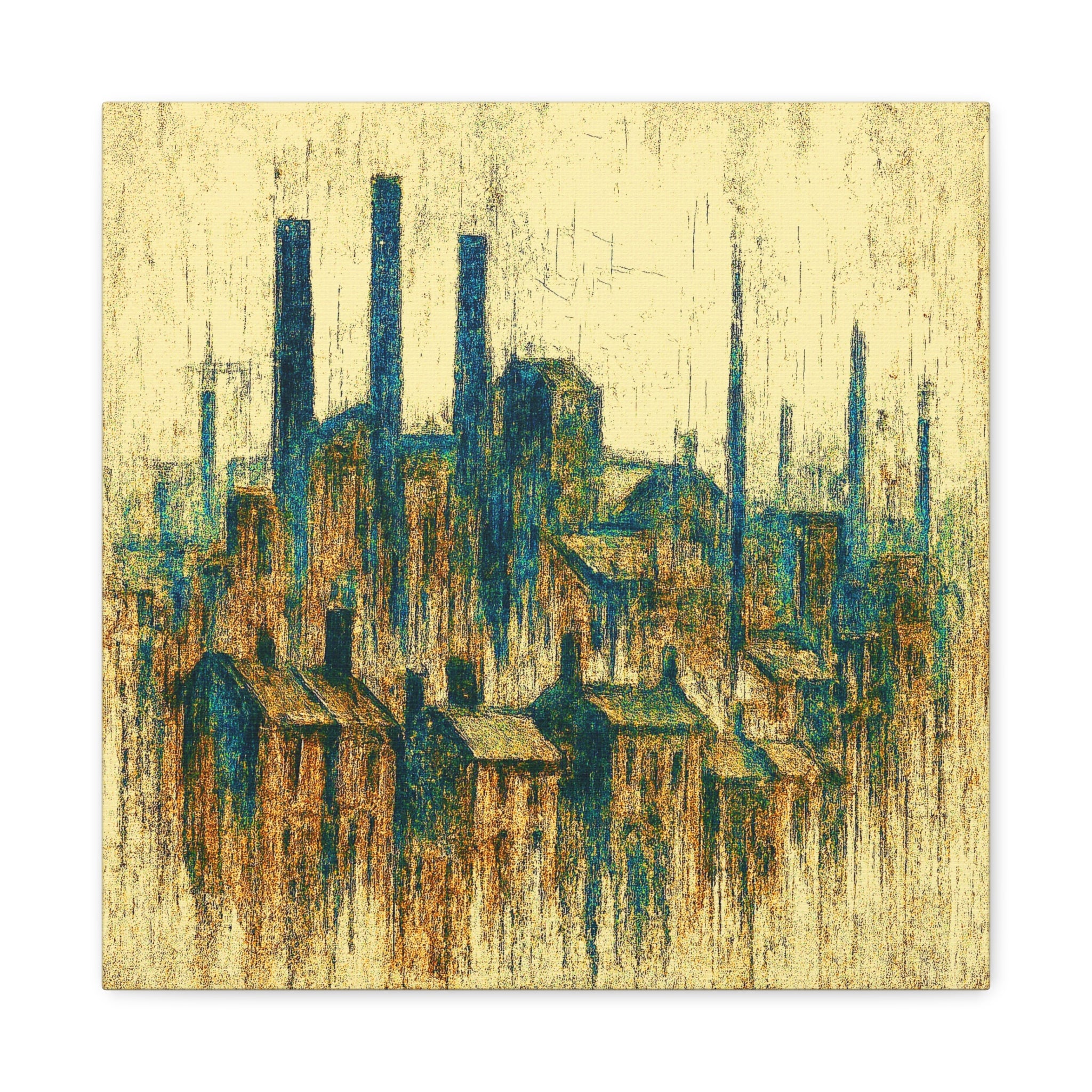 Grim Up North (Gold and Green) - Printed Canvas