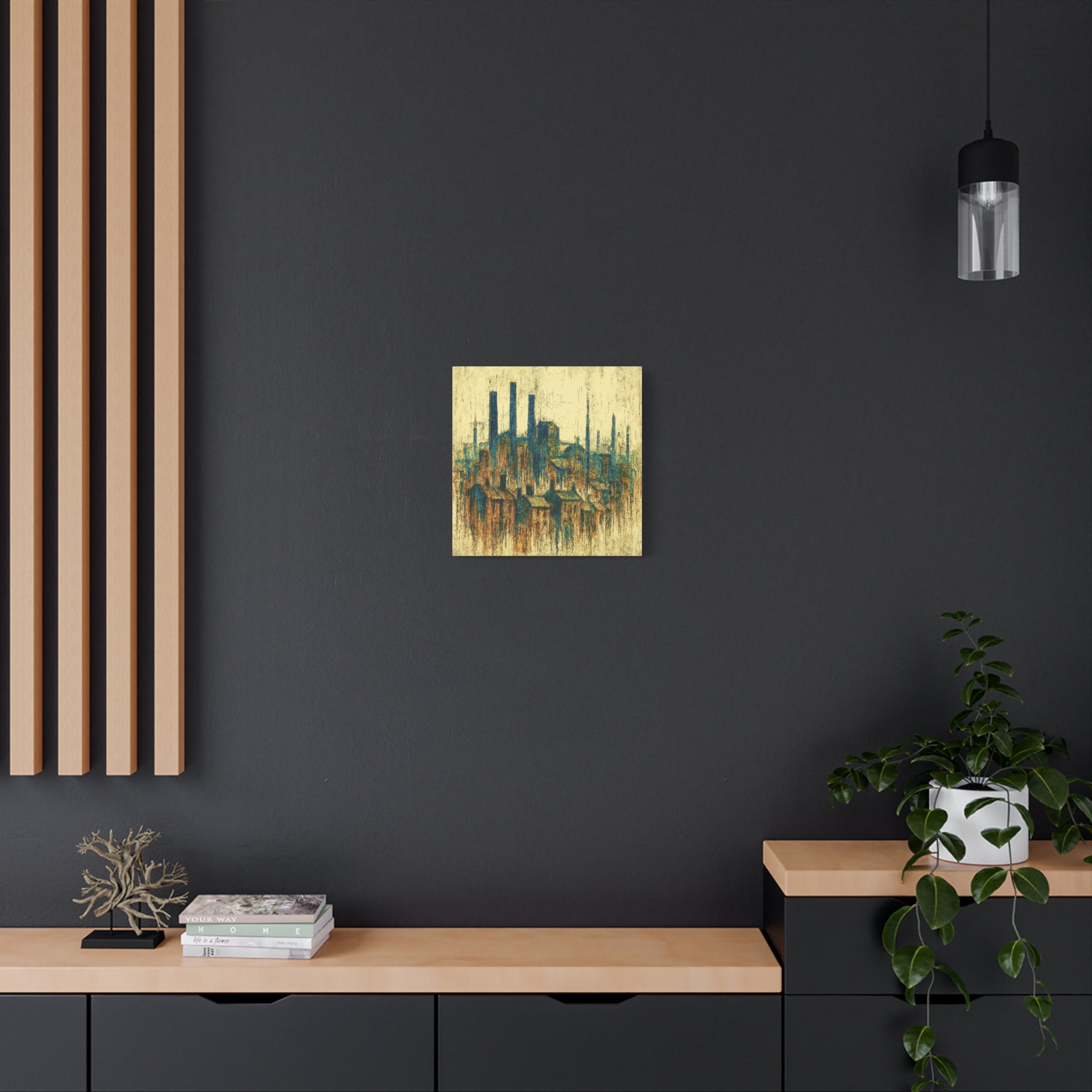 Grim Up North (Gold and Green) - Printed Canvas