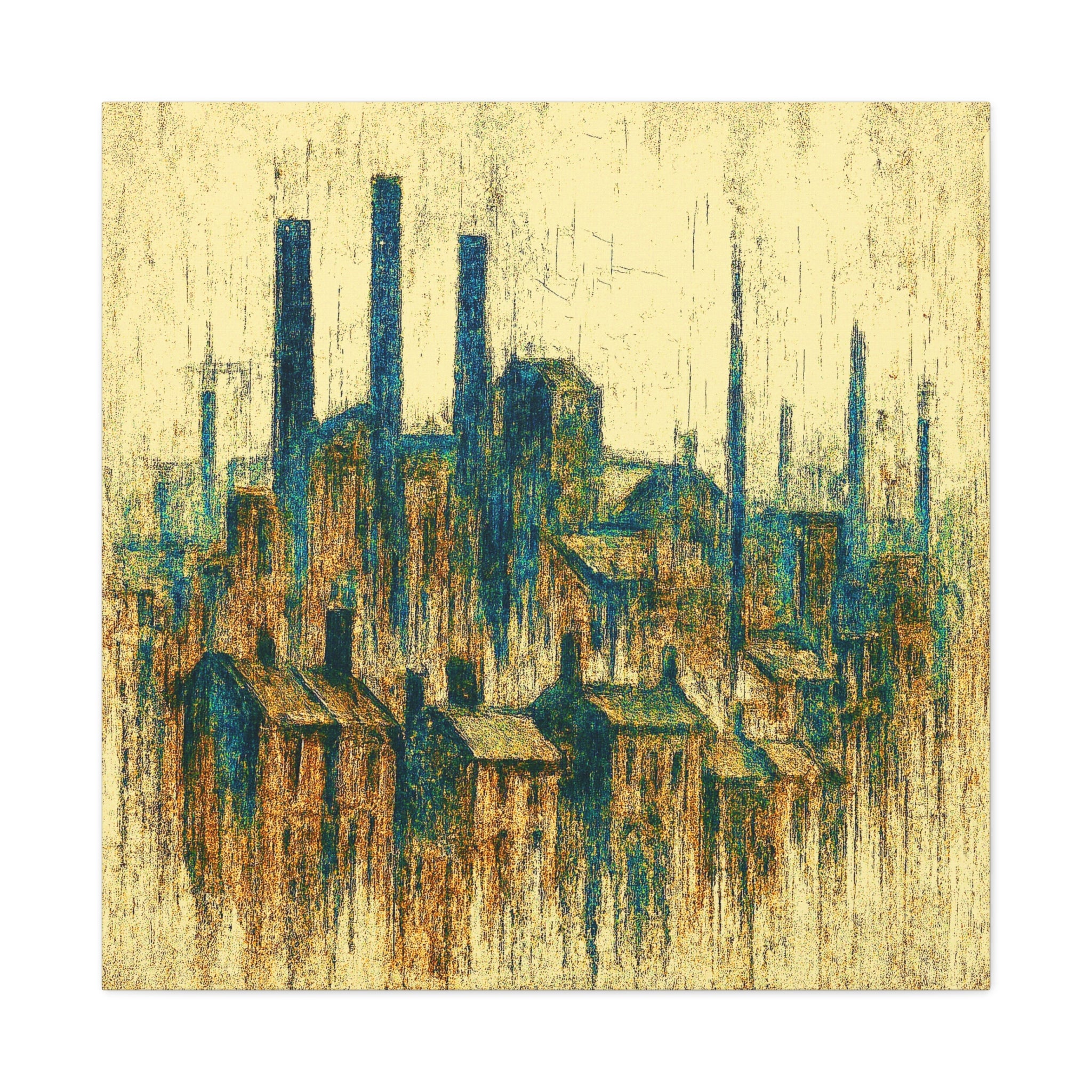 Grim Up North (Gold and Green) - Printed Canvas