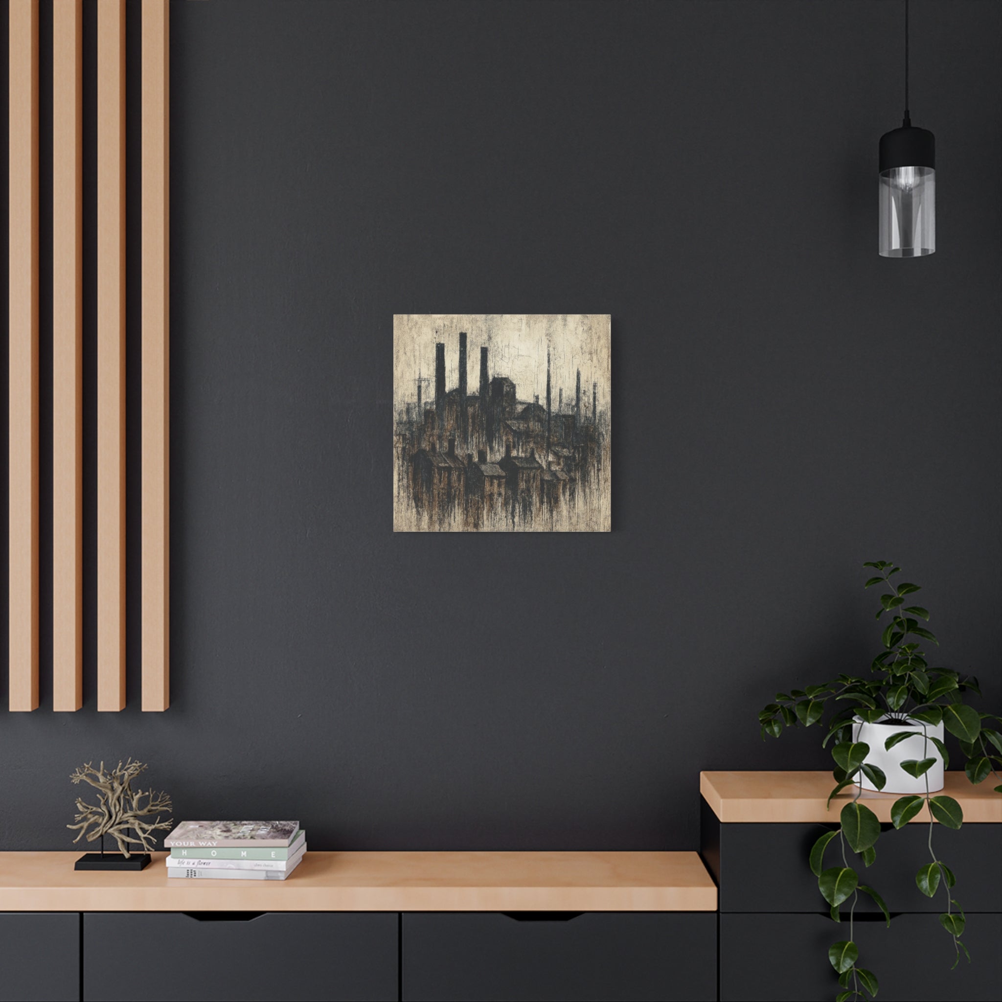 Grim Up North (Black) - Printed Canvas