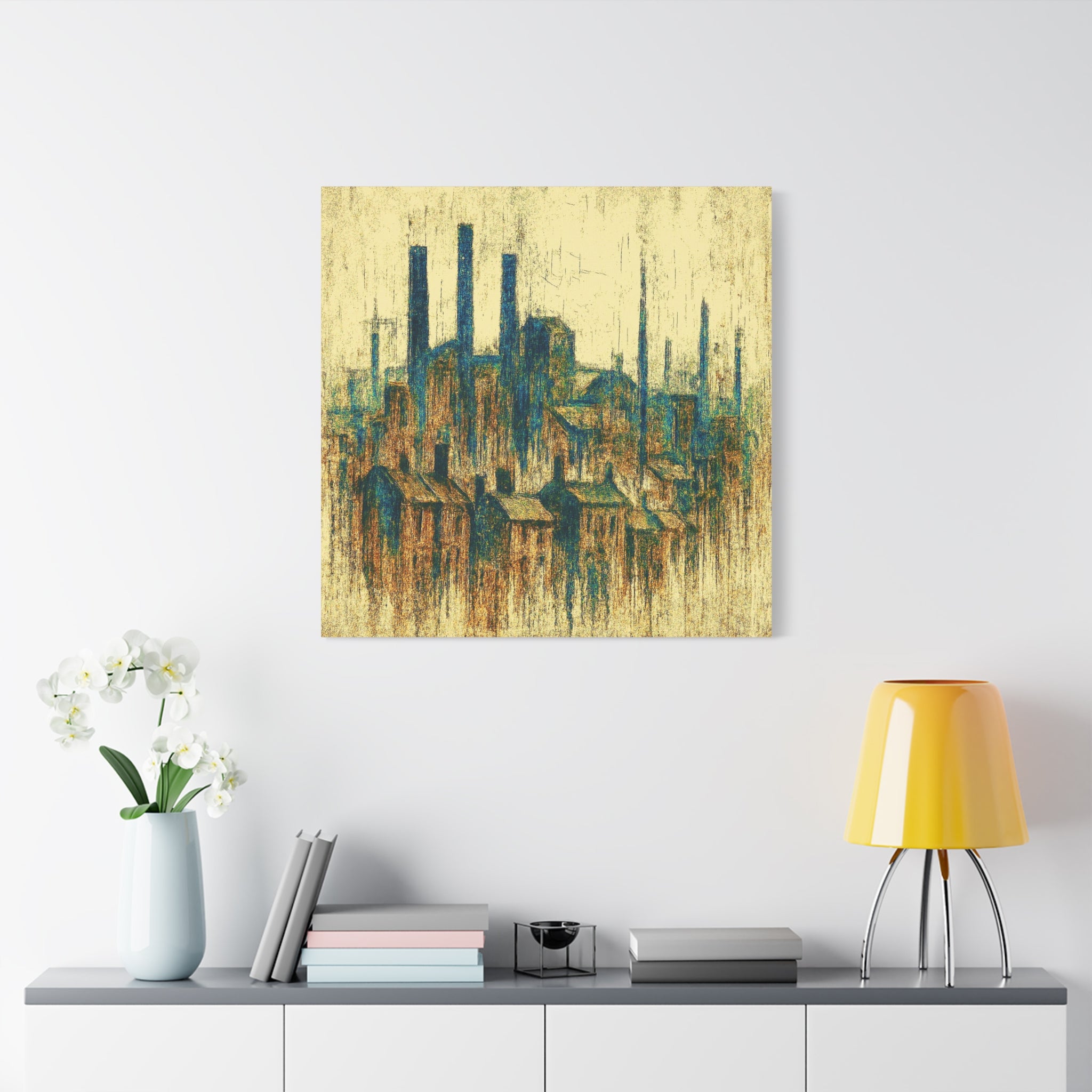 Grim Up North (Gold and Green) - Printed Canvas