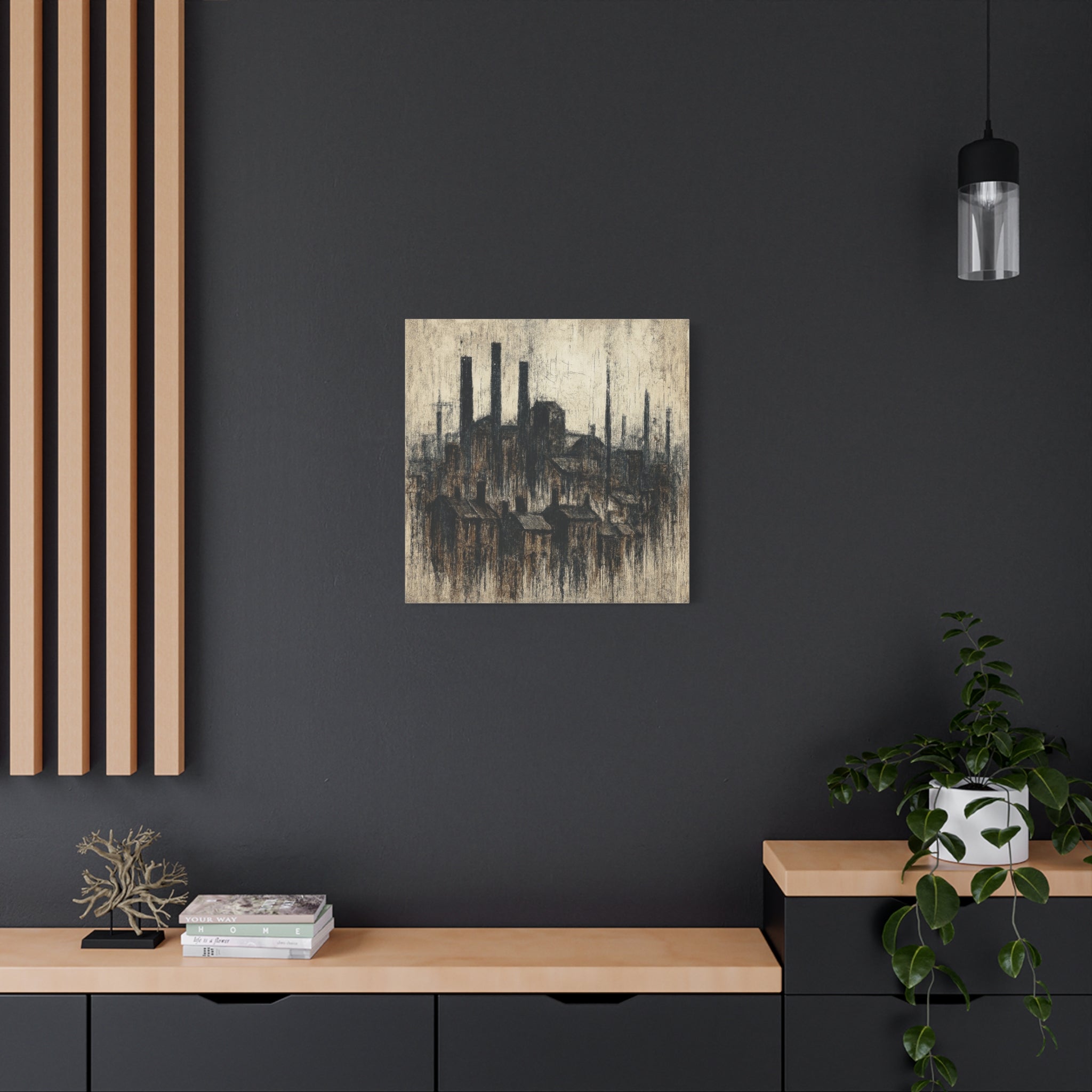 Grim Up North (Black) - Printed Canvas