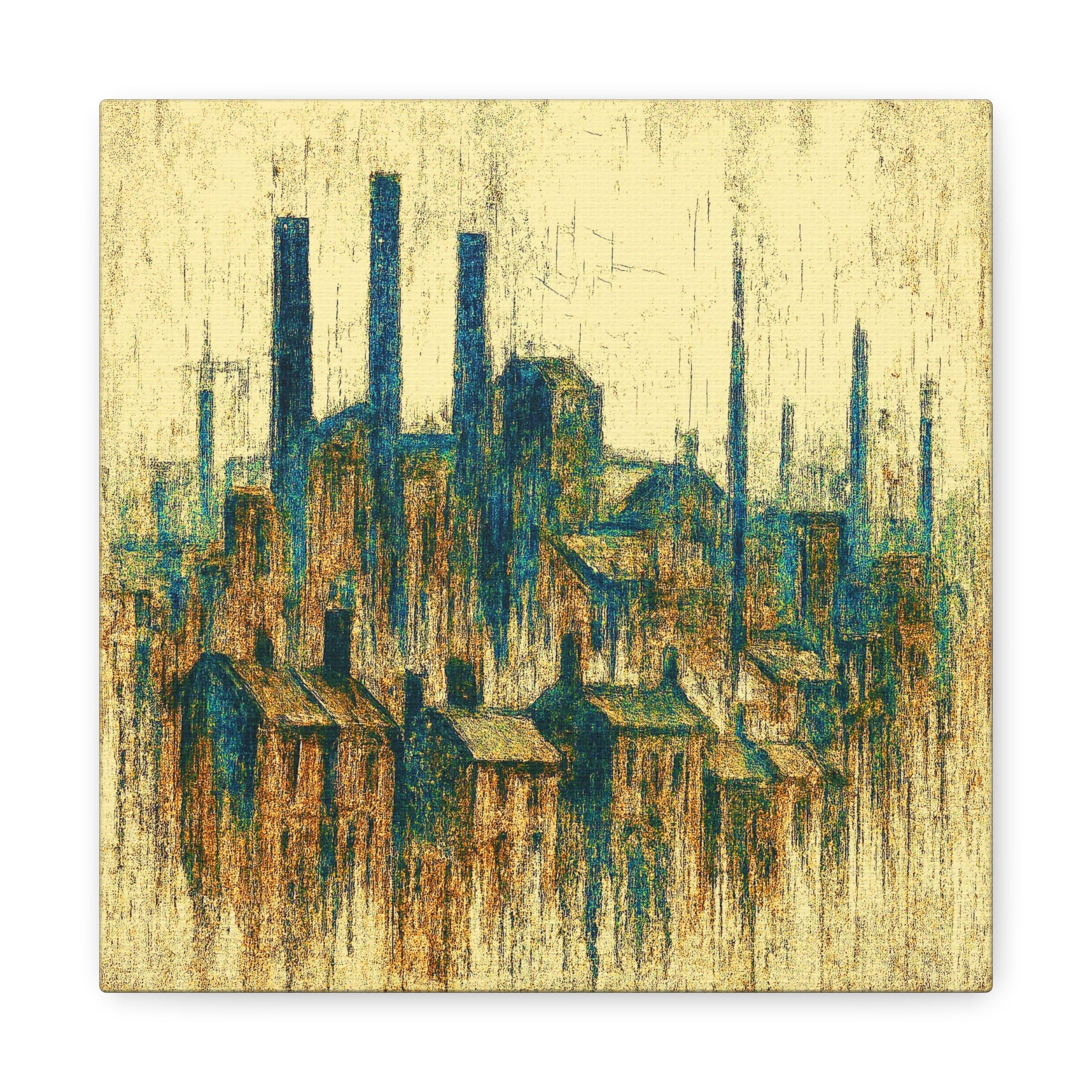 Grim Up North (Gold and Green) - Printed Canvas